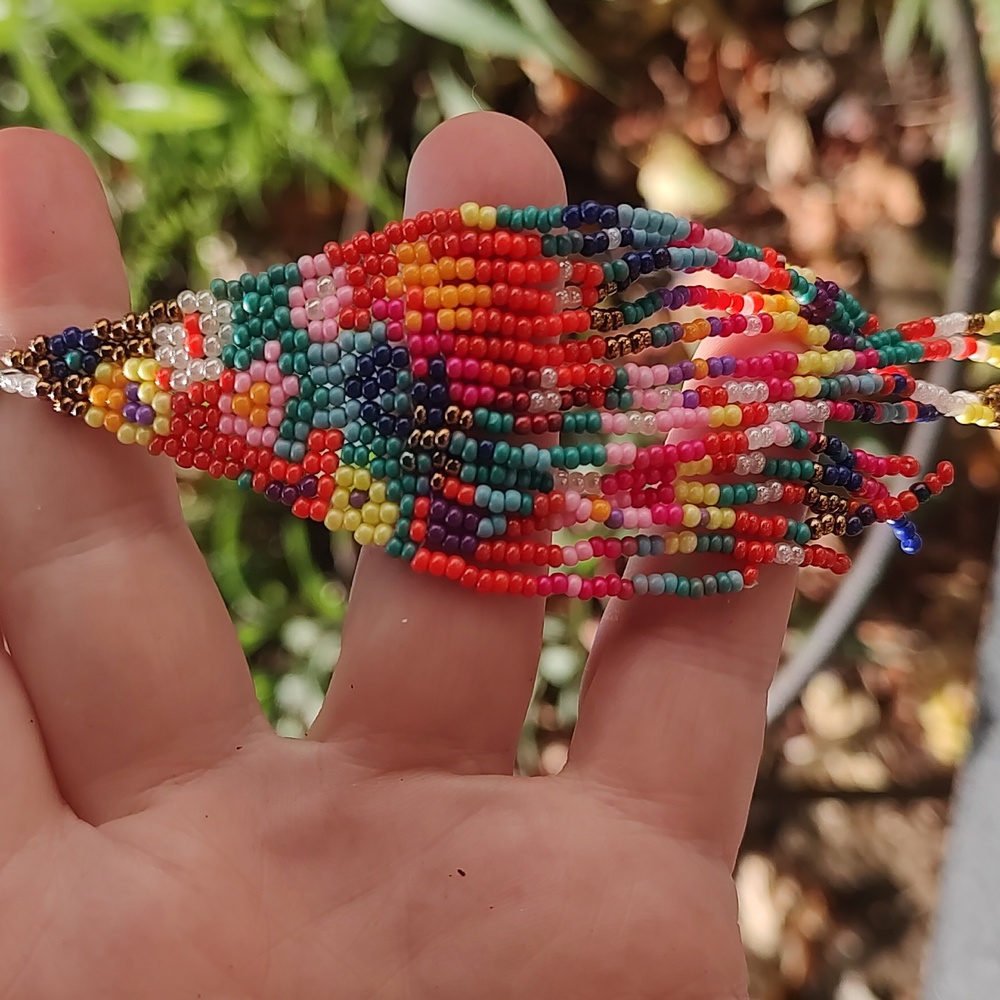 🦃NWT beaded chandelier drop earrings BOGO SALE - Picture 2 of 3